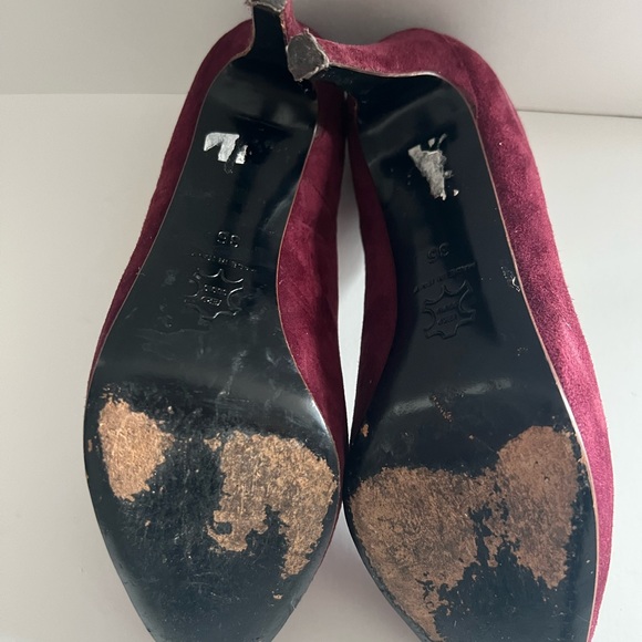 Suede Heels Pumps in Burgundy size 36 - Picture 10 of 10